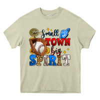 Mossy small town big spirit baseball Heavy Core Tee - Zillion Design Studio