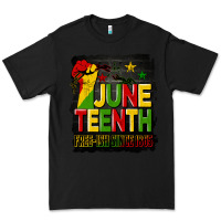 Black juneteenth fist free ish since 1865 with background Premium Tee - HRA Design Shop