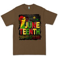 Cacao juneteenth fist free ish since 1865 with background Premium Tee - HRA Design Shop