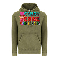 Vintage Olive candy cane and pink nutcracker ado Vintage Hoodie - AdoDesignShop