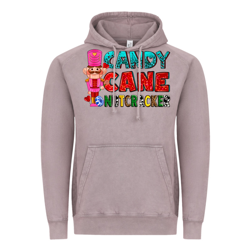 Candy Cane And Pink Nutcracker Ado Vintage Hoodie by AdoDesignShop | Teevron