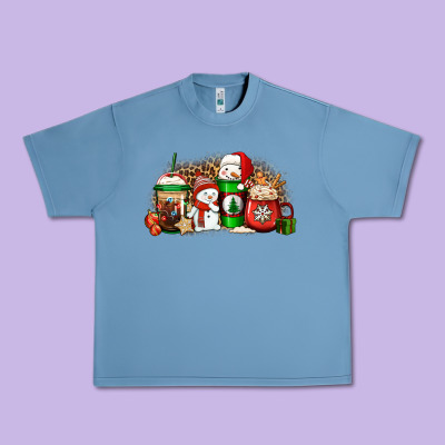 Christmas Snow Coffee Cups Urban Heavy Tee Designed By Jasminsmagicworld