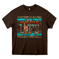 Chocolate Brown nail tech life Heavy Core Tee - BarkalooDesign