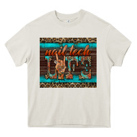 Cream nail tech life Heavy Core Tee - BarkalooDesign
