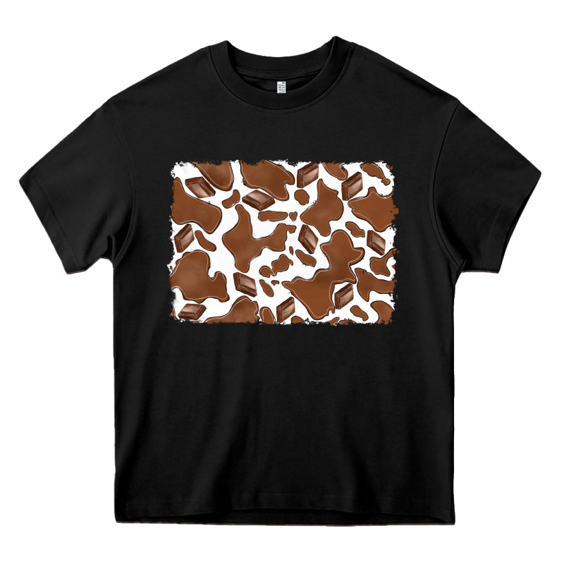 Distressed Chocolate Milkshake Cowhide Heavy Core Tee by RanaPortraitStore | Teevron
