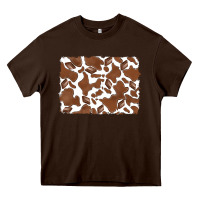Chocolate Brown distressed chocolate milkshake cowhide Heavy Core Tee - RanaPortraitStore