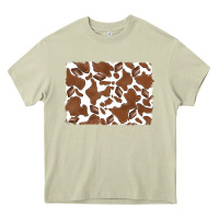 Mossy distressed chocolate milkshake cowhide Heavy Core Tee - RanaPortraitStore