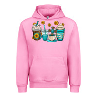 Fuchsia Pink jesus coffee cups Urban Hoodie - OliviaCreatesArt