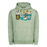 Pigment Oil Green jesus coffee cups Urban Hoodie - OliviaCreatesArt