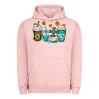 Pigment Salmon jesus coffee cups Urban Hoodie - OliviaCreatesArt