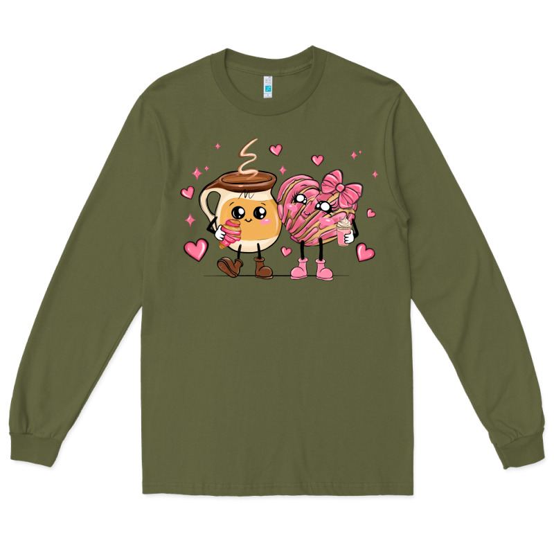 Valentines  Day Conchas And Cafecito Long Sleeve Tee by MaliasSmallBusiness | Teevron