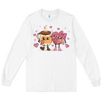 White valentines  day conchas and cafecito Long Sleeve Tee - MaliasSmallBusiness