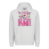 Dove Grey In October We Wear Pink Breast Cancer Awareness Premium Hoodie - texasbilliewilder