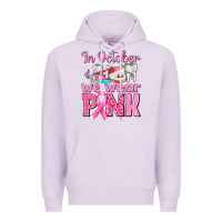 Lilac In October We Wear Pink Breast Cancer Awareness Premium Hoodie - texasbilliewilder