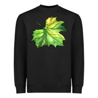 Black green leaf Heavyweight Sweatshirt - BarkalooDesign