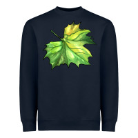 Navy green leaf Heavyweight Sweatshirt - BarkalooDesign