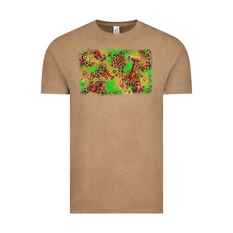 Mardi Gras Crawfish And Glitter Background Vintage Tee by AdoDesignShop | Teevron