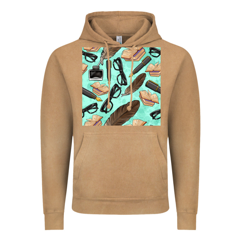 Literature Seamless Pattern Vintage Hoodie by BundleAndBundleShop | Teevron