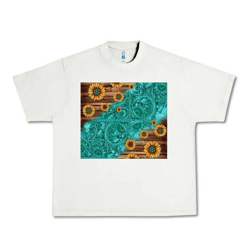 Tooled Leather And Sunflowers Urban Heavy Tee by Jasminsmagicworld | Teevron