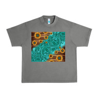 Tornado Tooled Leather And Sunflowers Urban Heavy Tee - Jasminsmagicworld