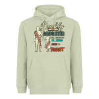 Matcha Daddy And Daughter Not Always Eye To Eye But Always Heart To Heart Heavyweight Hoodie - Bettercallsaul