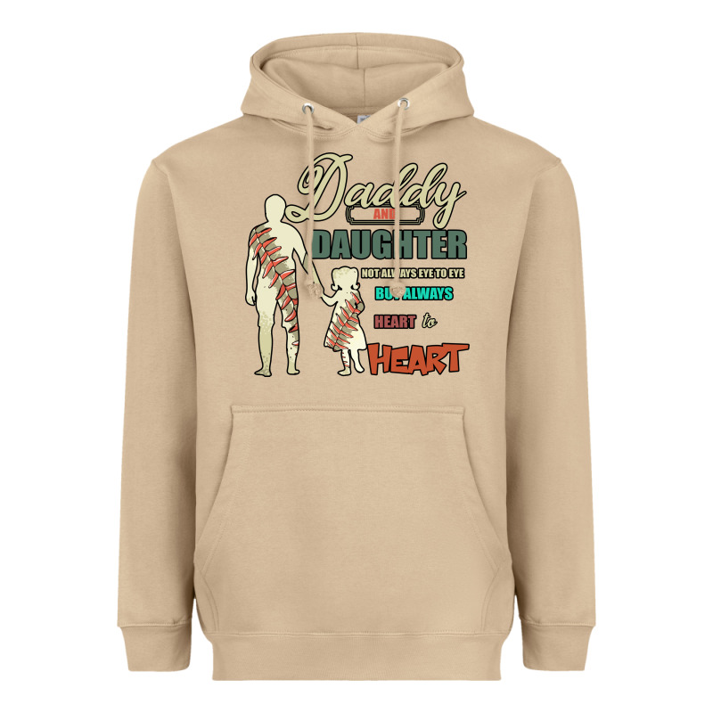 Daddy And Daughter Not Always Eye To Eye But Always Heart To Heart Heavyweight Hoodie by Bettercallsaul | Teevron
