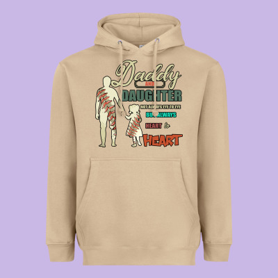 Daddy And Daughter Not Always Eye To Eye But Always Heart To Heart Heavyweight Hoodie Designed By Bettercallsaul