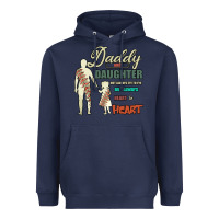 Navy Daddy And Daughter Not Always Eye To Eye But Always Heart To Heart Heavyweight Hoodie - Bettercallsaul