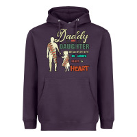 Plum Daddy And Daughter Not Always Eye To Eye But Always Heart To Heart Heavyweight Hoodie - Bettercallsaul