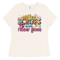 Bone coffee scrubs and rubber gloves Ladies Tee - texasbilliewilder