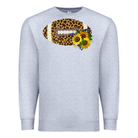 Heather Grey Leopard Print Footbal Premium Sweatshirt - Bettercallsaul