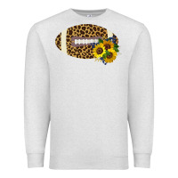 Oatmeal Heather Leopard Print Footbal Premium Sweatshirt - Bettercallsaul