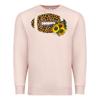 Pale Pink Leopard Print Footbal Premium Sweatshirt - Bettercallsaul