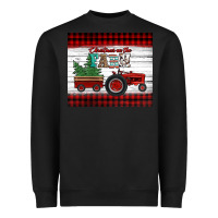 Black christmas on the farm tractor Heavyweight Sweatshirt - Jasminsmagicworld