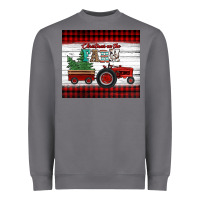 Christmas On The Farm Tractor Heavyweight Sweatshirt | Teevron