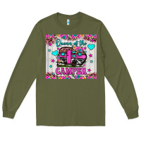Army Green queen of the camper Long Sleeve Tee - JahusDesignShop