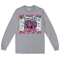 Heather Grey queen of the camper Long Sleeve Tee - JahusDesignShop