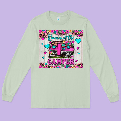 Queen Of The Camper Long Sleeve Tee Designed By Jahusdesignshop