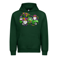 Forest Green mardi gras gnomes truck Urban Hoodie - OliviaCreatesArt