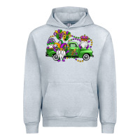 Heather Grey mardi gras gnomes truck Urban Hoodie - OliviaCreatesArt
