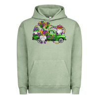 Pigment Oil Green mardi gras gnomes truck Urban Hoodie - OliviaCreatesArt
