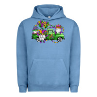 Pigment Pebble Blue mardi gras gnomes truck Urban Hoodie - OliviaCreatesArt