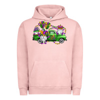 Pigment Salmon mardi gras gnomes truck Urban Hoodie - OliviaCreatesArt
