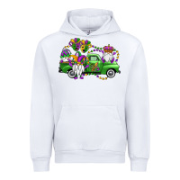 White mardi gras gnomes truck Urban Hoodie - OliviaCreatesArt