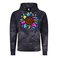 Cloud Black sunflower tie dye Vintage Hoodie - JahusDesignShop