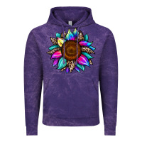 Cloud Purple sunflower tie dye Vintage Hoodie - JahusDesignShop