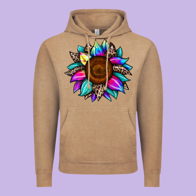 Sunflower Tie Dye Vintage Hoodie Designed By Jahusdesignshop