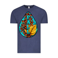 Vintage Denim Fall Teardrop Vintage Tee - LillyAllenDesigns
