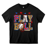 Black play ball baseball Heavy Core Tee - Zillion Design Studio