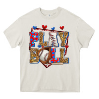 Cream play ball baseball Heavy Core Tee - Zillion Design Studio